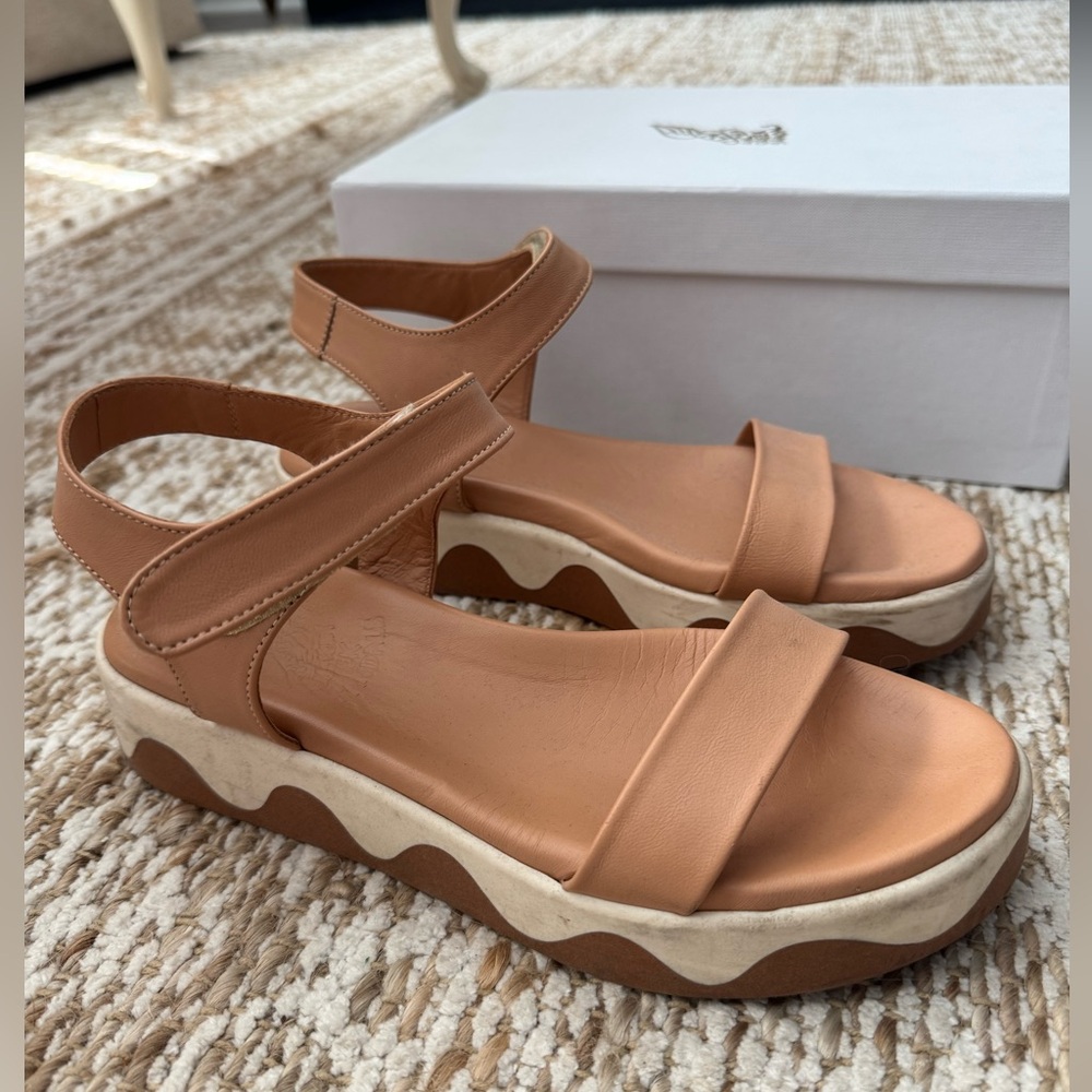 Ancient Greek Sandals Salamina Nappq Natural Sandals Sz 8 - Picture 8 of 13